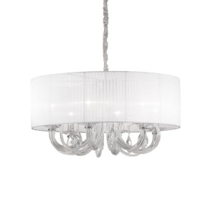 LUSTRA SWAN SP6, ALB, DIN STICLA, STIL MODERN