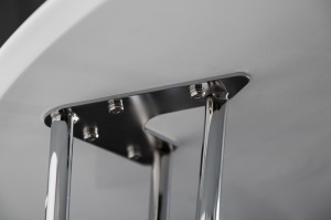 MASA ALBA ARRONDI 6975 DIN METAL SI MDF DESIGN MODERN - Img 4