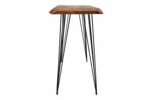 MASA DE BAR 140CM, MAMMUT, DIN LEMN MASIV SI METAL, COD 43670, DESIGN INDUSTRIAL - Img 2