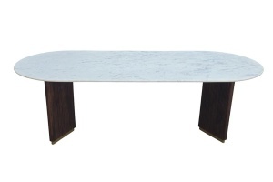 MASA DE SUFRAGERIE OVALA, GATSBY 240CM, CADRU DIN LEMN/METAL SI BLAT DIN MARMURA, ARTIM GROUP SELECTION - Img 6