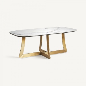 MASA DEOSEBITA, JUSSEY 200CM, DIN PORTELAN SI METAL, ALB/AURIU, ARTIM GROUP SELECTION