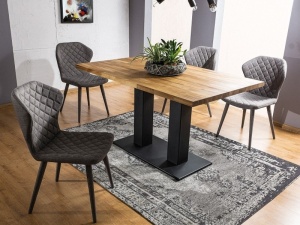 MASA DESIGN INDUSTRIAL SAURON 120x80 DIN METAL SI FURNIR NATUR SIGNAL - Img 1