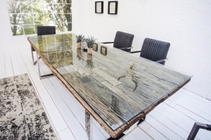 MASA DINING 180 CM, BARRACUDA, METAL SI LEMN MASIV RECICLAT, REALIZAT MANUAL, ARTIM GROUP SELECTION - Img 1