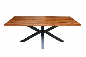 MASA DINING 180CM, GALAXY II, DIN LEMN MASIV SHEESHAM, COD 40246, ASPECT INDUSTRIAL - Img 2