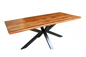 MASA DINING 180CM, GALAXY II, DIN LEMN MASIV SHEESHAM, COD 40246, ASPECT INDUSTRIAL - Img 4