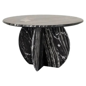 MASA DINING BANCROFT, 129 CM, EFECT DE MARMURA NEAGRA, DIN MARMURA, RICHMOND INTERIORS