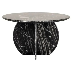 MASA DINING BANCROFT, 129 CM, EFECT DE MARMURA NEAGRA, DIN MARMURA, RICHMOND INTERIORS - Img 2