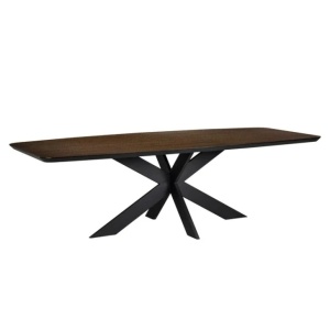 MASA DINING BONVOY, 260 CM, MARO/NEGRU, DIN FURNIR DE STEJAR SI METAL, RICHMOND INTERIORS