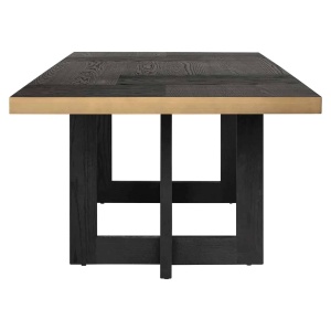 MASA DINING CAMBON, 320 CM, NEGRU/AURIU, DIN LEMN DE STEJAR SI METAL, RICHMOND INTERIORS - Img 3