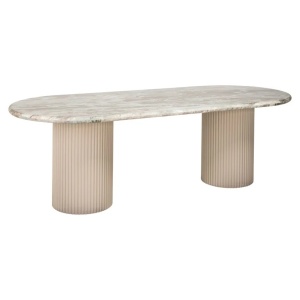 MASA DINING CORONEL, 240 CM, EFECT DE MARMURA BEJ, DIN MARMURA SI MDF, RICHMOND INTERIORS