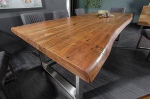 MASA DINING DIN LEMN MASIV, MAMMUT 220CM, DESIGN INDUSTRIAL - Img 2