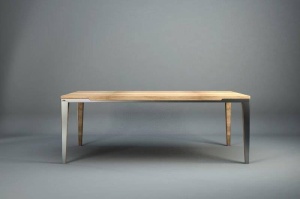 MASA DINING DYLE ESSENCE 001 240x100, DIN METAL SI LEMN MASIV, STIL MODERN B2