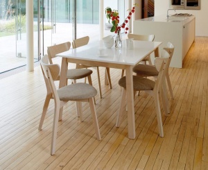 MASA DINING EXTENSIBILA NARVIK DIN LEMN SI MDF STIL SCANDINAV - Img 3