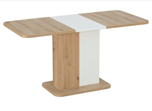 MASA DINING EXTENSIBILA NEXT, 110/153 CM, STEJAR ATISAN/ALB MAT, DIN PAL LAMINAT, STIL MODERN - Img 7