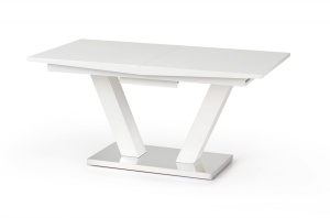 MASA DINING EXTENSIBILA VISION, ALB/CROM, 160/200 CM, BLAT DIN MDF LACUIT SI PICIOR DIN METAL, STIL MODERN - Img 3