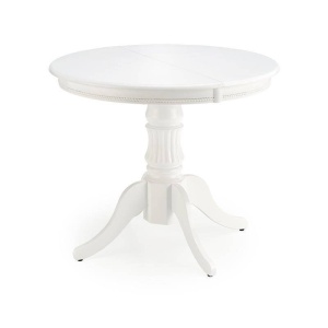 MASA DINING EXTENSIBILA WILLIAM, ALBA, 90/124 CM, BLAT DIN MDF SI PICIOARE DIN LEMN MASIV , STIL CLASIC - Img 5