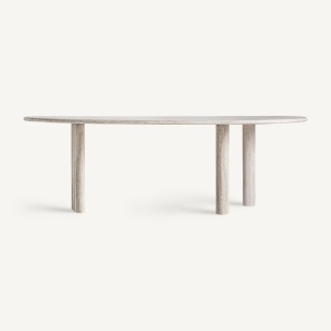 MASA DINING/LIVING THIENNES, ALB/GALBUI, PRELUCRATA MANUAL, CONFECTIONATA DIN TRAVERTIN, STIL MODERN, VICAL HOME