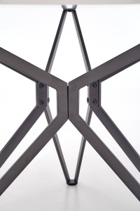 MASA DINING PIXEL, ALB/NEGRU, 120 CM, BLAT DIN MDF LACUIT SI PICIOARE DIN METAL, STIL MODERN - Img 3