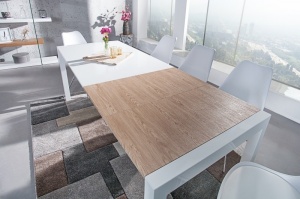 MASA DINING, PLIANTA 135-175-215 CM ALBA DIN MDF LACUIT CASPER STIL MODERN B2 - Img 5