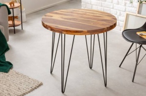 MASA DINING ROTUNDA, MAKASSAR 80CM, DIN LEMN SHEESHAM SI METAL, ARTIM GROUP SELECTION