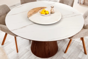 MASA DINING ROTUNDA, UNIQUE, 120CM, LEMN FURNIRUIT SI CERAMICA, ARTIM GROUP SELECTION - Img 5