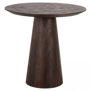 MASA DINING ROTUNDA WILLOW, 80 CM, MARO INCHIS, DIN LEMN DE MANGO, RICHMOND INTERIORS