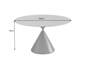 MASA DINING, SIGNATURE 150CM, CADRU DIN METAL SI BLAT DIN CERAMICA GRI, ASPECT MARMURA, ARTIM GROUP SELECTION - Img 5