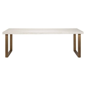 MASA DINING WHITEBONE, 235 CM, CREM/CUPRU, BLAT DIN FURNIR DE STEJAR SI PICIOARE DIN METAL, STIL MODERN, RICHMOND INTERIORS - Img 4