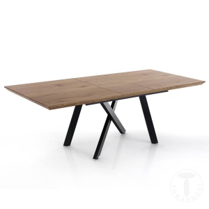 MASA ELEGANTA EXTENSIBILA 160/200CM, EMME, COD 3745, STIL MODERN, REALIZATA DIN METAL SI MDF - Img 3