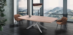 MASA ELEGANTA EXTENSIBILA 160/210CM, HICS, COD 3681, STIL MODERN, REALIZATA DIN METAL SI MDF - Img 5