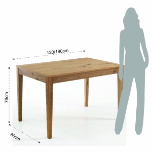 MASA EXTENSIBILA 120/180CM, WILLY, COD 4359, STIL MODERN, REALIZATA DIN LEMN MASIV SI FURNIR - Img 5
