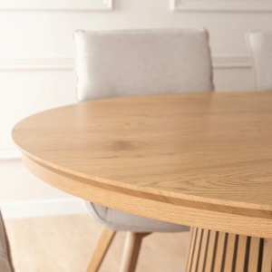 MASA EXTENSIBILA 120/200CM, ARTIM MEBLE, REALIZATA DIN MDF, CULOARE STEJAR, STIL MODERN - Img 5