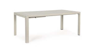MASA EXTENSIBILA DE GRADINA KIPLIN, BEJ, CONFECTIONATA DIN ALUMINIU, STIL MODERN MINIMALIST