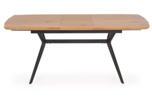MASA EXTENSIBILA GUSTAVO, STEJAR AURIU/NEGRU, 140/180 CM, BLAT DIN MDF SI PICIOARE DIN METAL, STIL MODERN - Img 8