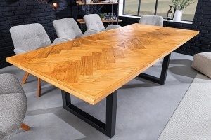 MASA EXTENSIBILA, MOSAIK 120- 160CM, FURNIR LEMN DE PIN RECICLAT SI METAL, ASPECT MARO NATUR, ARTIM GROUP SELECTION - Img 7