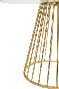 MASA LIVING DIN METAL SI TRANSPARENT/AURIU, GLAM GLASS 100, STIL MODERN B2 - Img 3