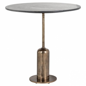 MASA LIVING LOGAN, 75 CM, EFECT DE MARMURA NEAGRA/CUPRU, DIN MARMURA SI METAL, RICHMOND INTERIORS