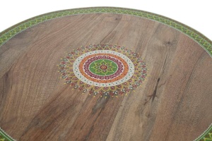 MASA LIVING ROTUNDA 76CM, CULOARE MULTICOLOR, LEMN MASIV DE MANGO, GINER Y COLOMER - Img 3