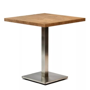 MASA PENTRU CAFENEA, 68x68 CM, STEJAR LANCELOT/CROM, DIN PAL LAMINAT SI OTEL, ARTIM GROUP SELECTION - Img 4