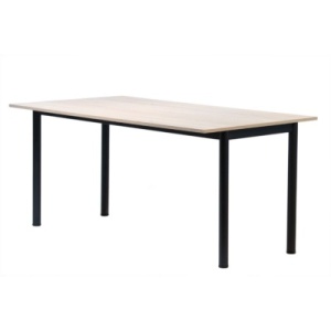 MASA PENTRU CATERING/CONFERINTE 200X90 CM, STEJAR SONOMA/NEGRU, DIN PAL LAMINAT SI OTEL, ARTIM GROUP SELECTION