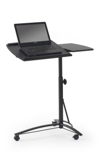 MASA PENTRU LAPTOP B-14, MDF, NEAGRA, HALMAR