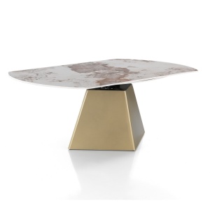 MASA ROTATIVA DE LUX, BOLLARD GOLD 100/160CM, METAL SI CERAMICA, ARTIM GROUP SELECTION