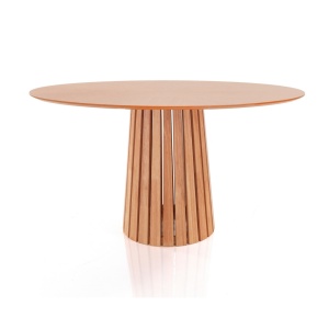MASA ROTUNDA DE LUX, VOLGA STEJAR 137CM, DIN LEMN MASIV SI MDF, ARTIM GROUP SELECTION