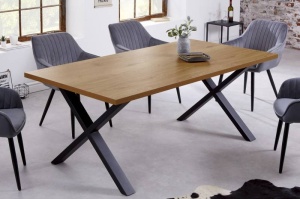 MASA STIL INDUSTRIAL 160CM , LOFT, COD 40870, DIN MDF SI METAL - Img 2