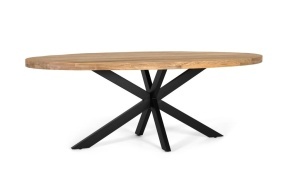 MASA SUFRAGERIE OVALA ,STIL INDUSTRIAL, 220CM, LEMN DE MANGO, ARTIM GROUP SELECTION