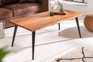 MASUTA DE CAFEA 110CM, MARO/NEGRU, ORGANIC, DIN LEMN DE SALCAM SI METAL