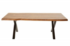 MASUTA DE CAFEA 120CM, CADRUL DIN METAL SI LEMN MASIV DIN SALCAM, COD 38921 - Img 7