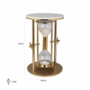 MASUTA DE CAFEA 60CM, TEMPUS, 7740, DIN METAL, MARMURA SI STICLA, DESIGN EXCLUSIVIST - Img 2