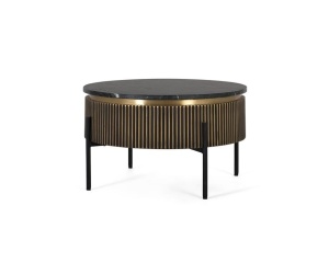 MASUTA DE CAFEA 70CM, LEMN DE MANGO, METAL SI BLAT DIN MARMURA, GINER Y COLOMER