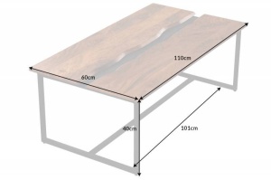 MASUTA DE CAFEA, AMAZONAS 110CM, DIN LEMN DE MANGO, COD 42183, STIL INDUSTRIAL - Img 5